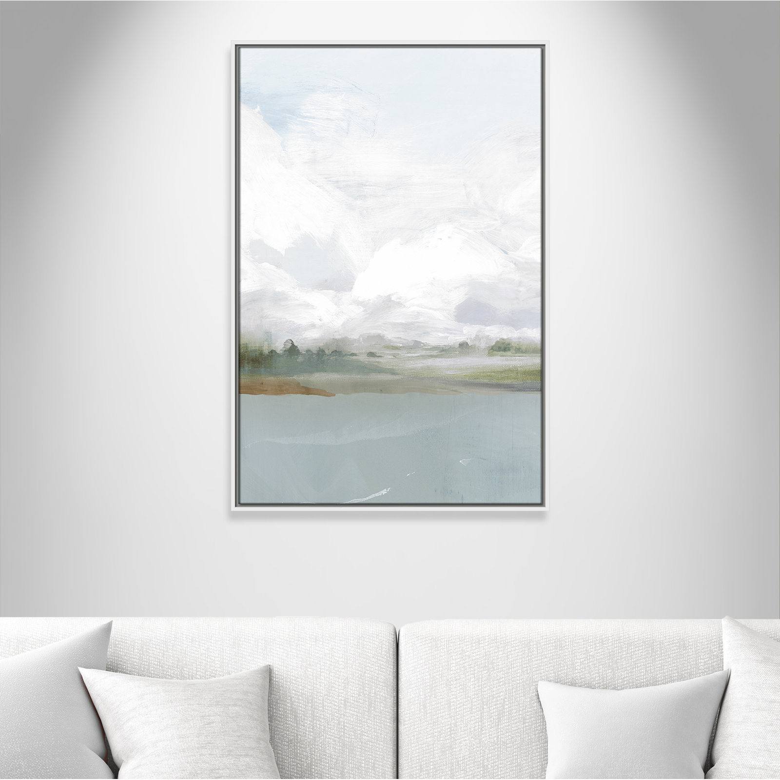 All Shore Painting, 41.5" H x 31.5" W, White