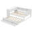 Functional Twin Daybed with Trundle, Storage Drawers, Side Shelves and Desk, Ideal for Space - Saving and Comfortable Living-547935143-547935140