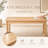  Rustic Solid Wood Kitchen Dining Bench Rubberwood Entryway Bench Farmhouse End of Bed Bench-1385691829