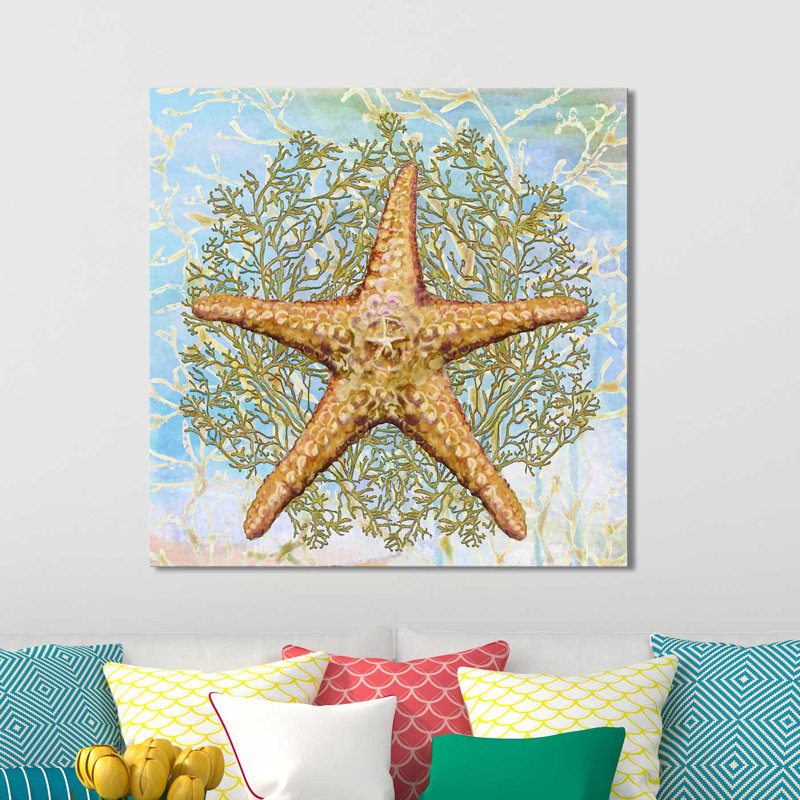 «Shell Medley IV», reproduction de peinture acrylique, H 18 po x l 18 po x P 1 po, Toile tendue