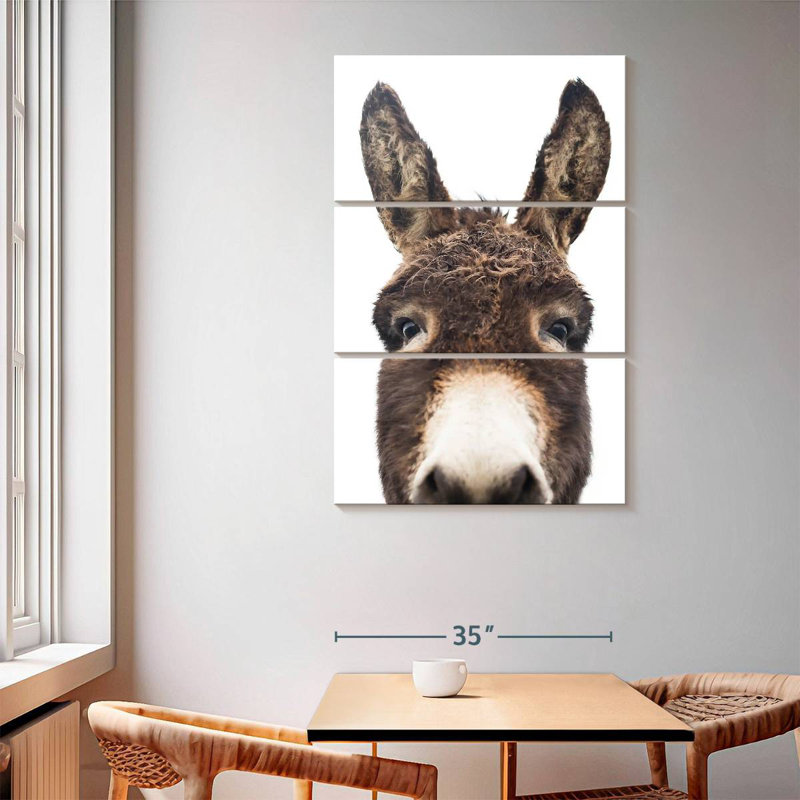 Brampt Peeking Donkey, 65" H x 42" W