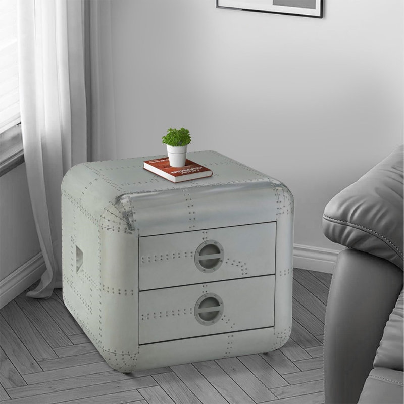 Table de chevet 2 tiroirs