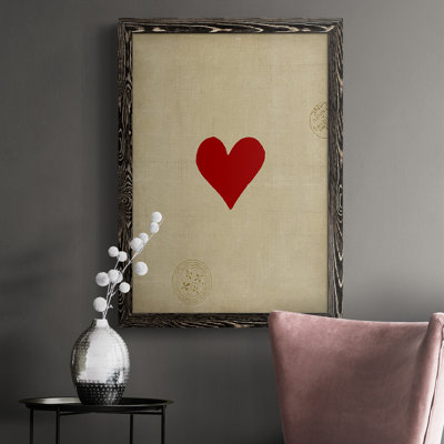 Petit cœur encadré sur toile