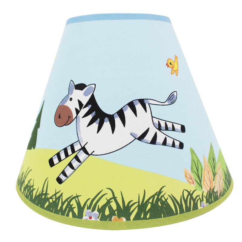 Lampe de table Teamson Kids Sunny Safari avec base sculptée et abat-jour imprimé
