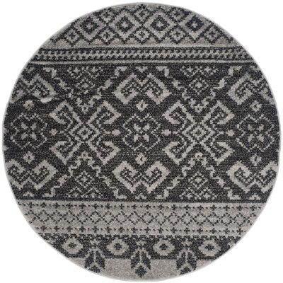Tapis argenté / noir Nicarla