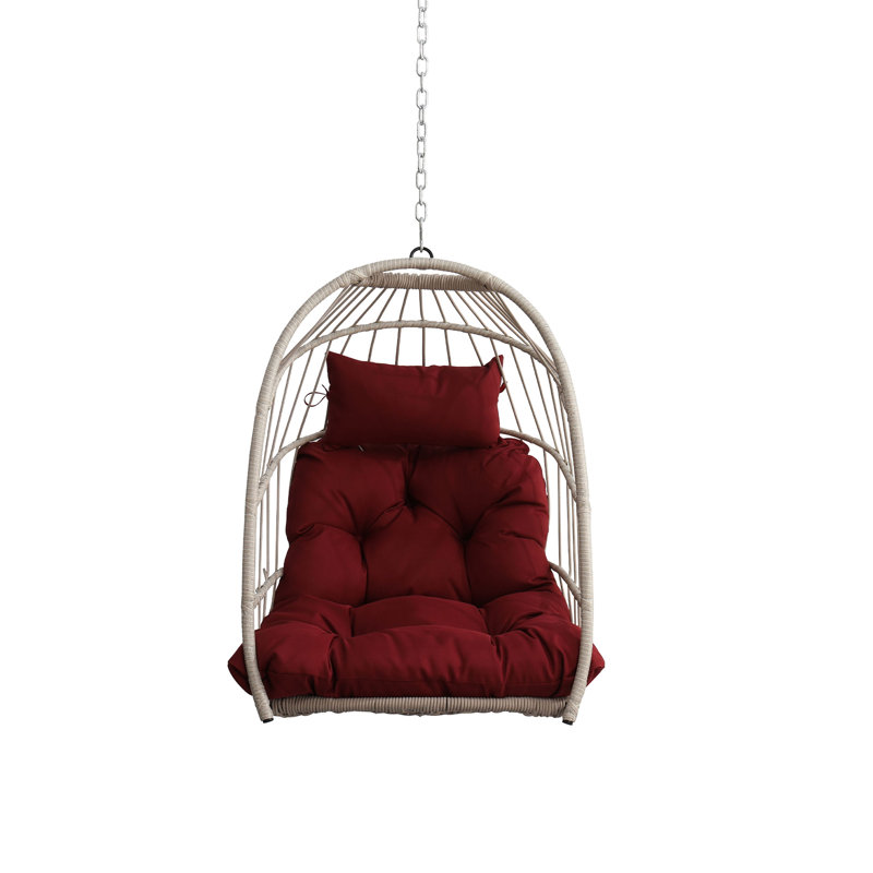Fauteuil à œufs Pe Red Red, Rouge, Blanc