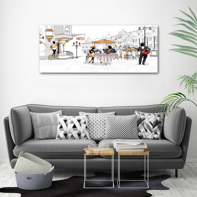 Café - Wrapped Canvas Print