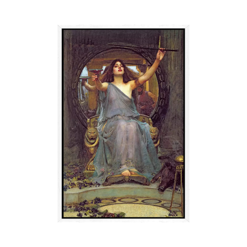 Circe Offering The Cup To Ulysses, 1891 by John William Waterhouse - Painting on Canvas, 66.04cm H x 45.72cm W x 3.81cm D