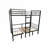 Transformable Full Size Loft Bunk Bed, Black-Toned Solid Steel with Built-in Table Set for Bedroom