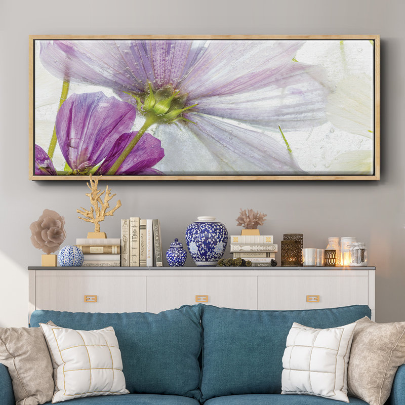 «Frozen Floral I», toile encadrée, H 8 po x l 20 po