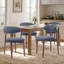 Modern Solid Wood Dining Chair, Upholstered Seat, Curved Ergonomic Backrest, Sturdy Frame Side Chair-1082930682