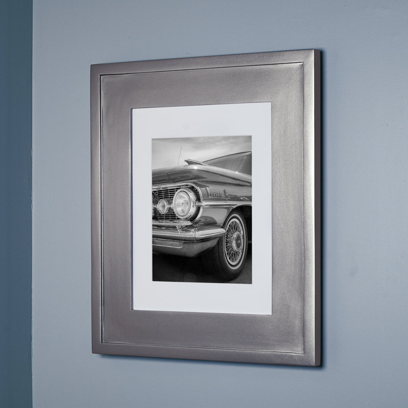 14x18 Fox Hollow Furnishings Recessed Picture Frame Medicine Cabinet, Silver