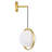 1-Light Wall Sconce with Brass Finish For Bathroom, Hallway, Porch – G9 LED Compatible – Frosted Glass Globe, Modern Minimalist Design
