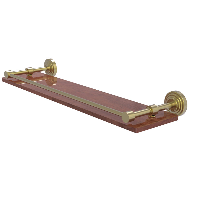 Beresford Bracket Shelf, Satin Brass, 3" H x 22" W x 5" D