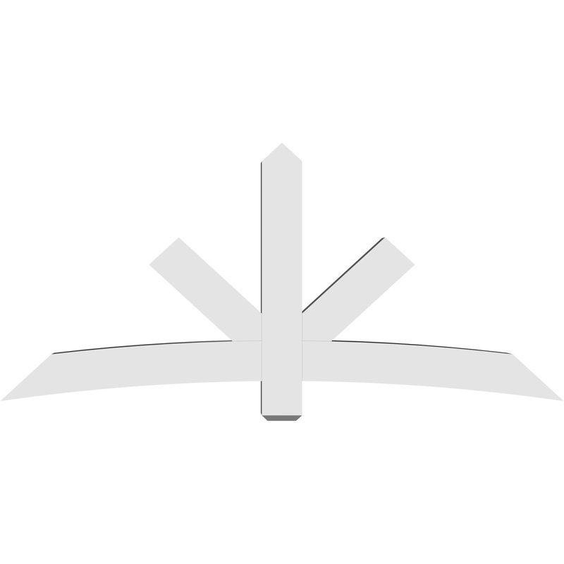 Support de pignon Alberta Alberta, H 38,5 po x l 84 po (pas: 11/12), P 6 po x F 6 po, Signature uréthane