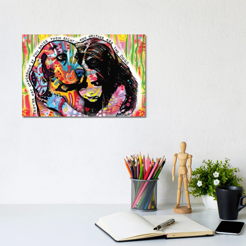 They're Not Dangerous by Dean Russo - Painting on Canvas, Wrapped Canvas, 20.32cm H x 30.48cm W x 1.91cm D