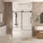 Frameless Shower Door, 1/4 "(6 Mm) Clear Tempered Glass, Explosion Proof Film, Stainless Steel Handle-114207949