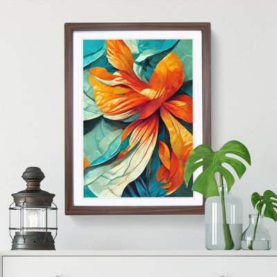 Flowers Abstract Art No.4 - Framed Print