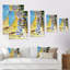 Art mural sur toile, "Aster Pastel Beach California"