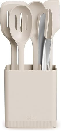 Bella 6 Piece Modular Kitchen Utensil Set, Oatmilk