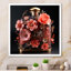 «Perfume Bottle With Pink Blossoming Flowers I», reproduction d'art sur toile