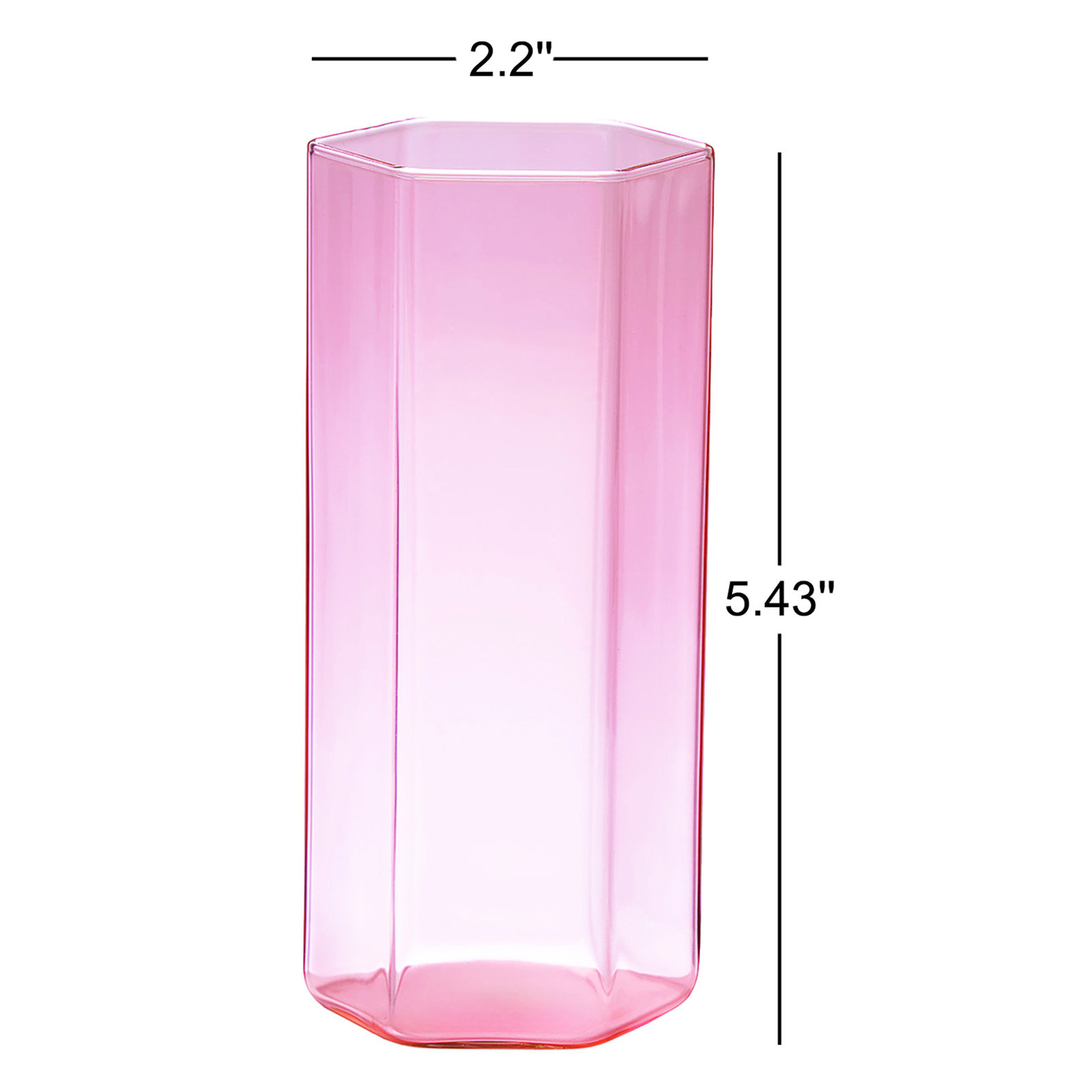 Helix Crystal Highball Glass, Pink