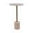 Accent Table Travertine Stone Iron Modern for Living Room Bedroom Office - 22" Ivory & Tan-1219376024