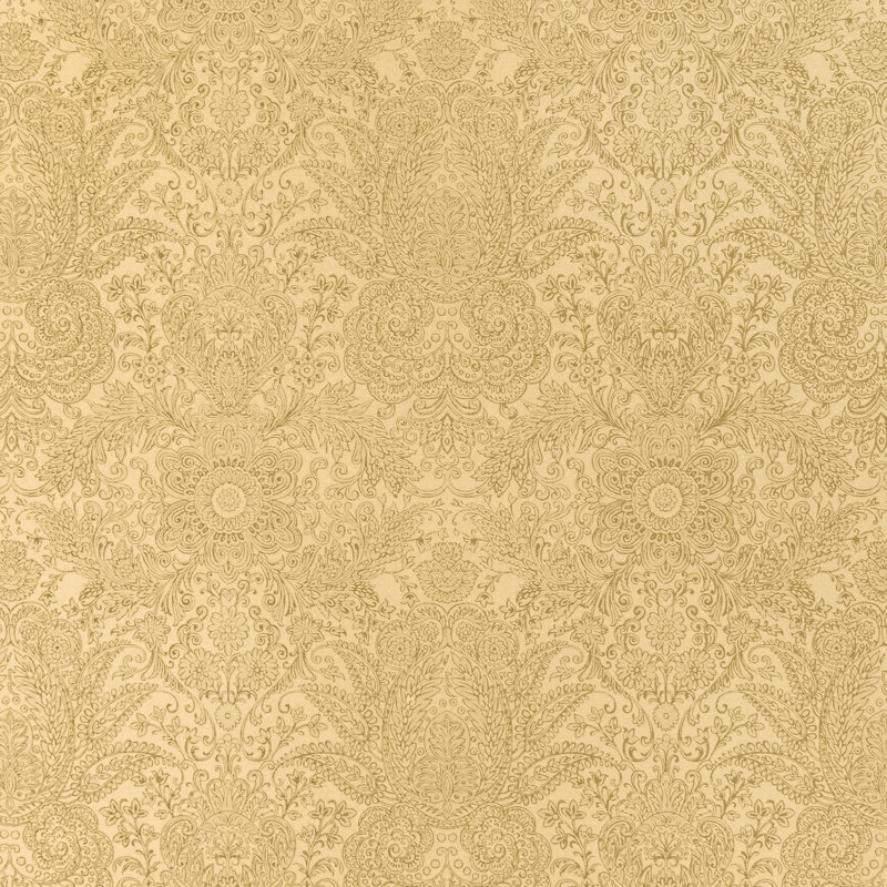Precious Collection Glitter Brocade Damask Wallpaper Roll, Gold/Yellow