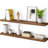 Miami 48" W x 8" D Floating Shelves Set with Invisible Wall Mount Brackets-342115966