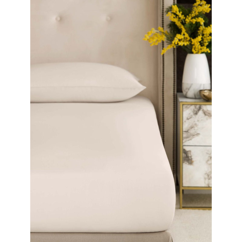 Avari Satin Flat Sheet, Beige