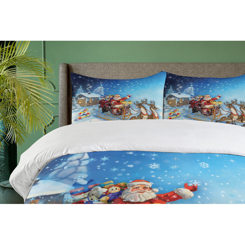 Christmas Modern & Contemporary Polyester Duvet Cover, King Duvet Cover