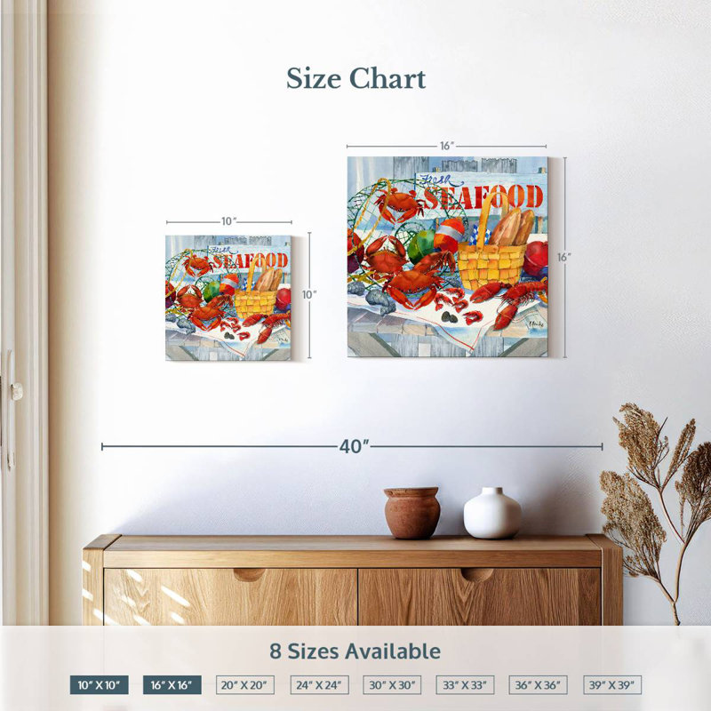 Brampt Seafood Galore, 16" H x 16" W