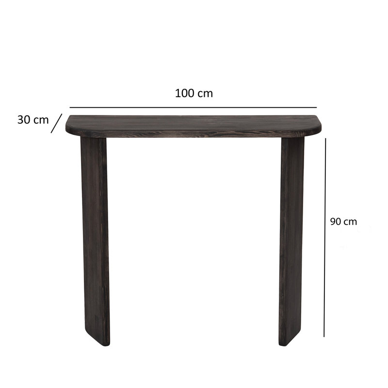 Commode en bois massif Ayveon, couleur anthracite, 39,4 po x 35,4 po x 11,8 po | Fabrication 100% bois massif, colorant résistant aux rayons UV, vernis ultra mat à base d'eau | Solution de rangement élégante pour la chambre à coucher et le salon