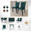 Chaise en bois noire avec housse en lin-1865410011
