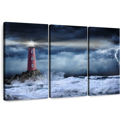 Aletra Lighthouse Beam In Storm