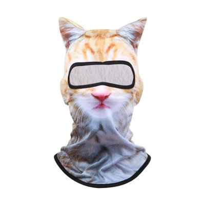 Head mounted sunscreen cover Summer Sunscreen Outdoor Face Mask Pattern Face Gini Headmask