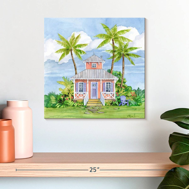 Tropical Cottage I, H 16 po x l 16 po