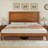 Bilal Solid Wood Platform Bed Frame With 48.6'' Headboard-240524894-207281627