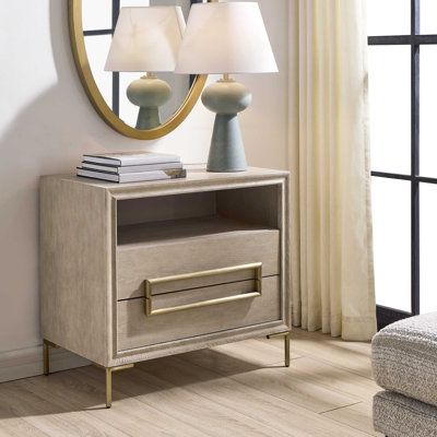 Uttermost Alessia Modern Light Oak Side Table