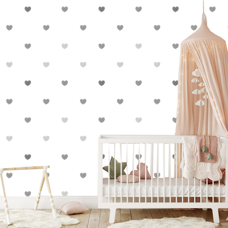 Rouleau de papier peint auto-adhésif L 10 pi x l 24 po Bambino Hearts