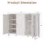35" Farmhouse Shoe Cabinet with Doors, Large 4-Tier Entryway Shoe Storage Organizer for Home Hallway-1944857139