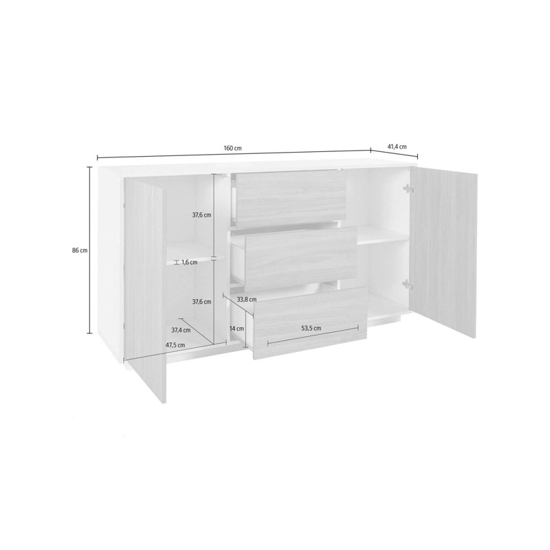 Abduljabaar 160cm Sideboard, Brown
