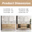 Meuble-lavabo double 60 po avec plateau en résine intégré 60 po-584599904