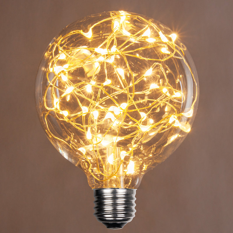 Ampoule à del g95 de 25 watts à intensité variable sans intensité (2700k) à culot moyen (standard)