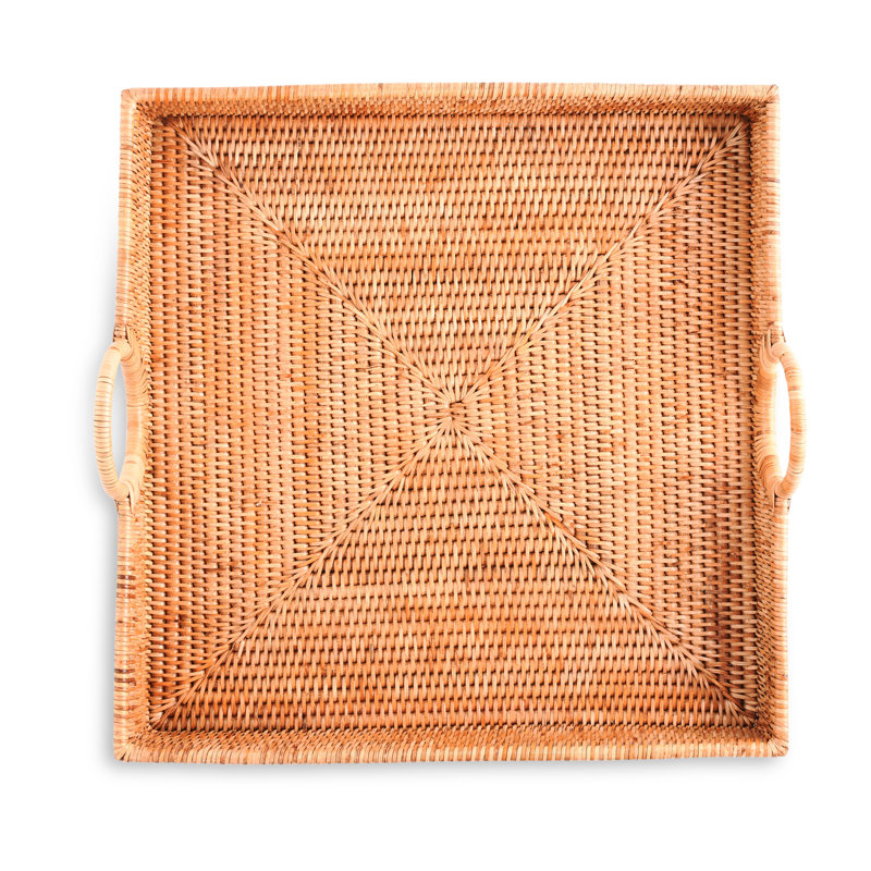 Wicker Square Decorative Tray