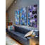 «Blue And Gray Triptych», reproduction d'art sur toile tendue-14295838