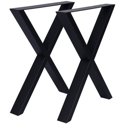 X Table Legs 28X 24" ,Wide Metal Table Legs , Heavy Duty Steel Desk Legs Table Leg Dining Table Legs Coffee Desk Leg, Set Of 2