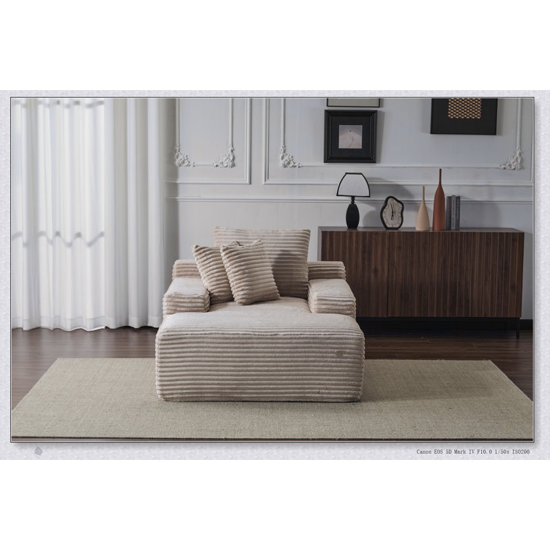 Méridienne surdimensionnée surdimensionnée Cozy Cloud Couch, Beige