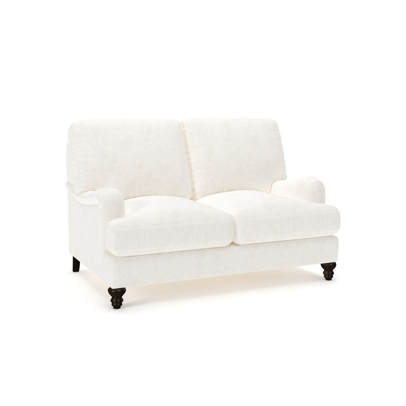Walters Upholstered 59'' Loveseat, Bevin Natural Linen Blend