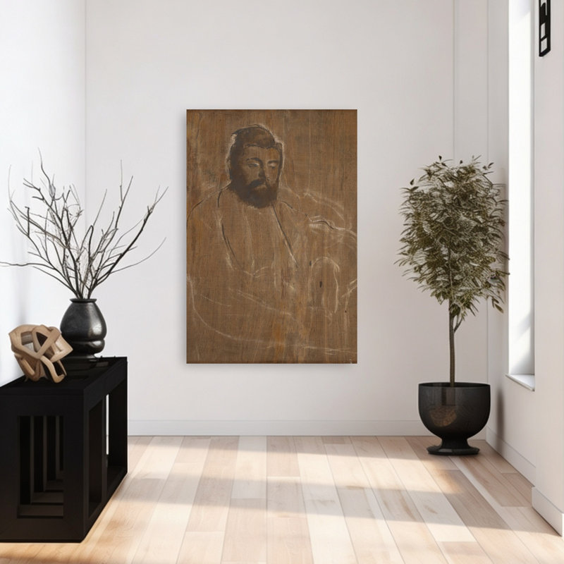 Portrait d'un homme, vers 1879, impression d'art abstrait contemporain, style impressionniste., H 48 po x l 32 po